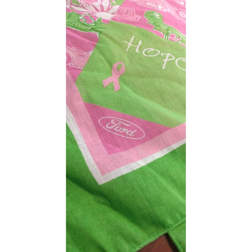 FORD & Lilly Pulitzer [SET of 4] Breast Cancer Awareness Faux-Patchwork Preppy - Picture 2 of 7